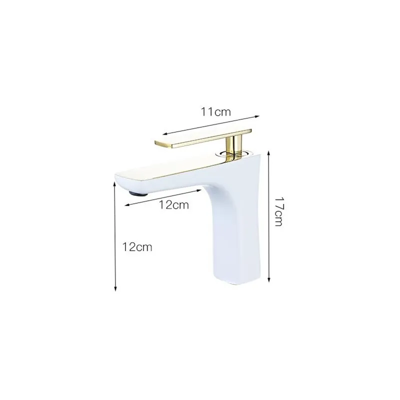 

Basin Faucets Modern White Gold Bathroom Faucet Waterfall faucets Single Hole Cold and Hot Water Tap Basin Faucet Mixer Taps