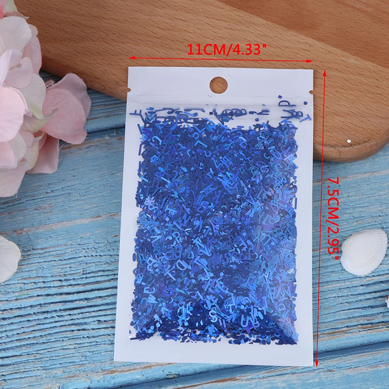 

10g/bag Laser Letter Shape Nail Glitter Sequins Mixed Nail Flakes Manicure Laser Nail Art Sequin Decoration