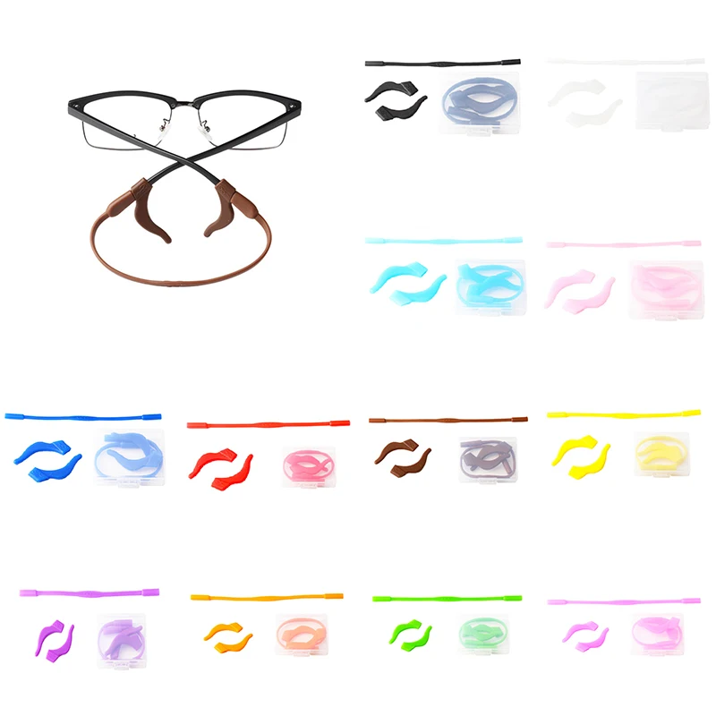 

Нескользящие силиконовые ушные крючки для очков аксессуары для очков противоскользящие веревки для очков аксессуары для очков противоско...