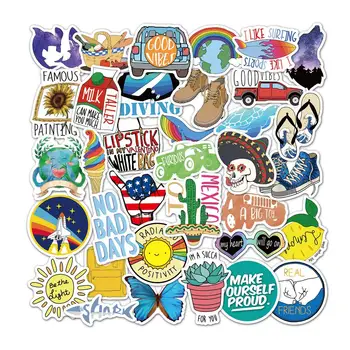 35Pcs/Pack Graffiti Stickers PVC Waterproof Stickers Anime Stickers Laptop Guitar Motorcycle Luggage Skateboard Bicycle Kids Toy 1