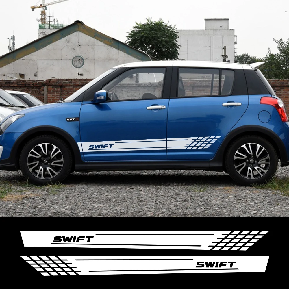 2 шт. двери автомобиля сбоку юбка наклейки для Suzuki Swift Sport Обёрточная бумага