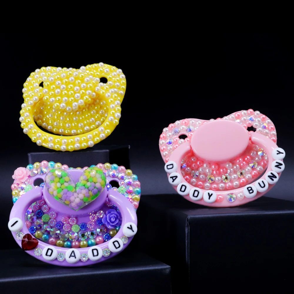 ABDL Adult Size Pacifier 100% Handmake DDLG Shining Cute Pattern Little Space Daddy Dom 3pcs In A Pack | Тематическая одежда и