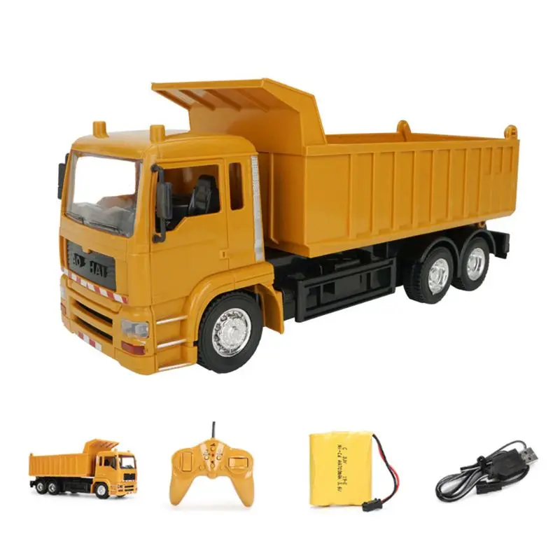 2 4G 10ch 1:24 Масштаб инженерный RC автомобиль с дистанционным управлением самосвал