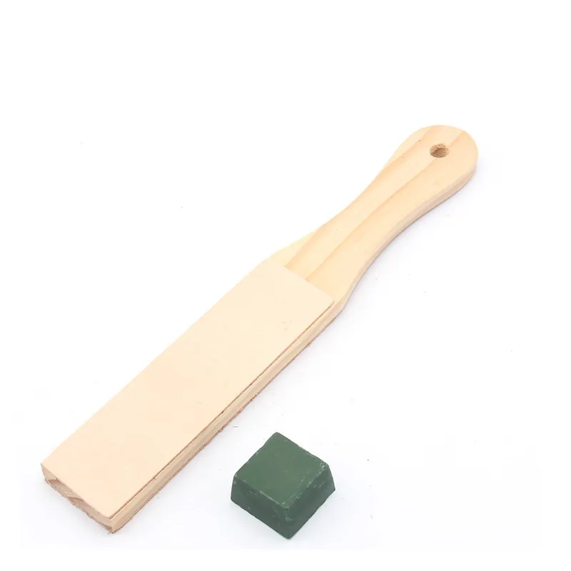 Кожаный точильный ремень с деревянной ручкой ручная работа полировальная доска