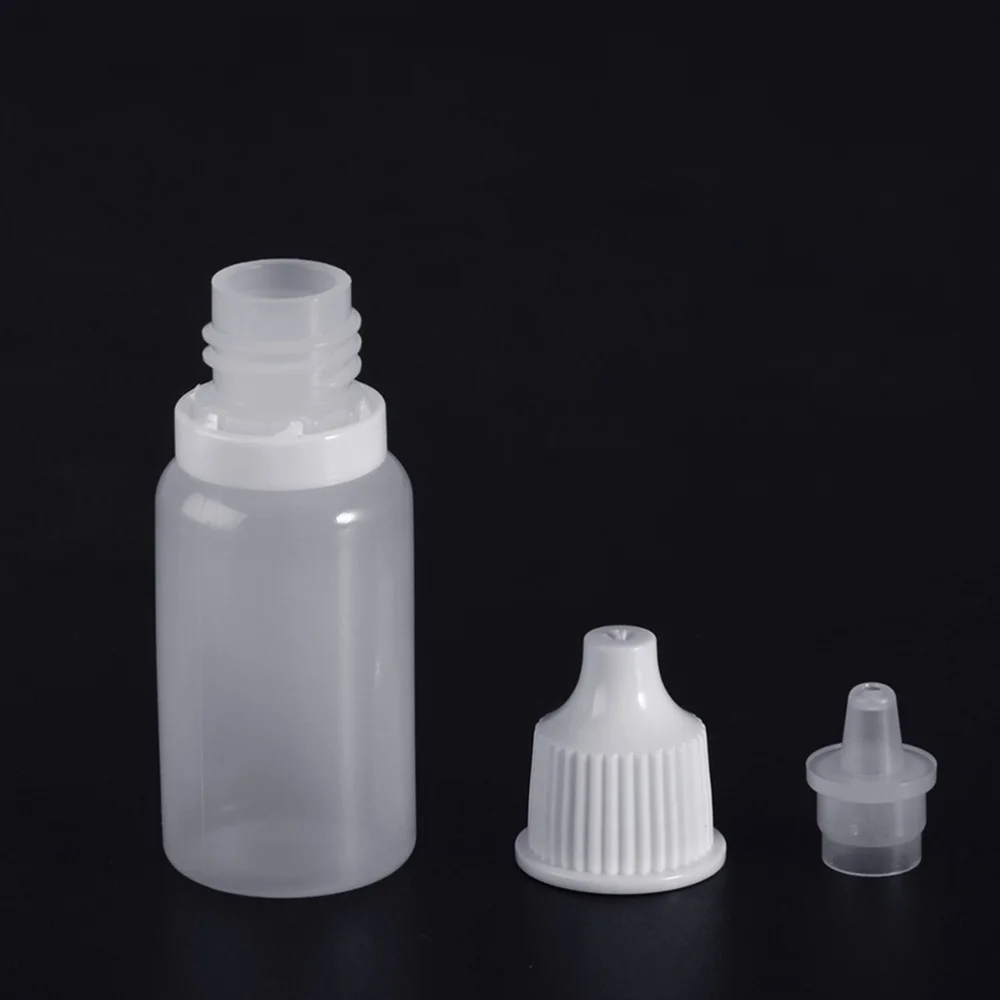 

50 Pcs 10ml Empty Squeezable Dropper Bottles Eye Liquid Dropper Dropping Bottles (White)