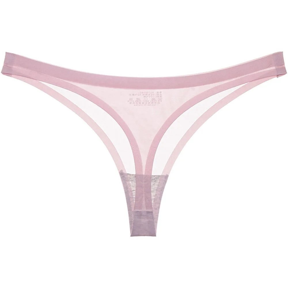 Pink Модное кружевное сексуальное женское нижнее белье, женские бесшовные трусы, хлопковые трусики с дырочками размера плюс, сексуальные стринги для женщин - Цвет: Pink