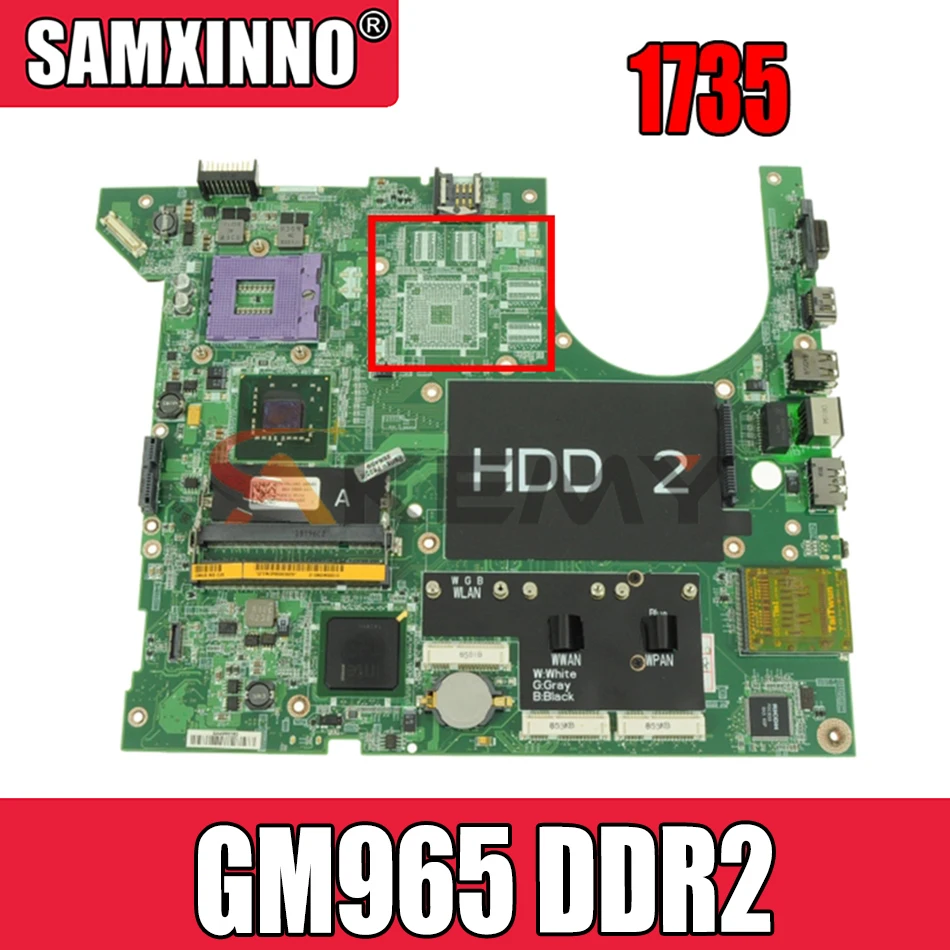 Akemy CN-0H267K 0H267K H267K материнская плата для ноутбука Dell Studio 1735 GM965 DDR2 основная