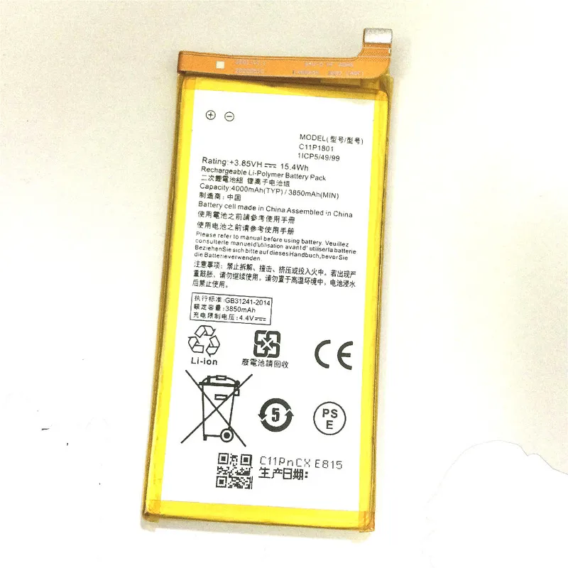 

New C11P1801 3850 MA Battery for ASUS ROG 2 ZS600KL Z01QD Modello Cell Phone