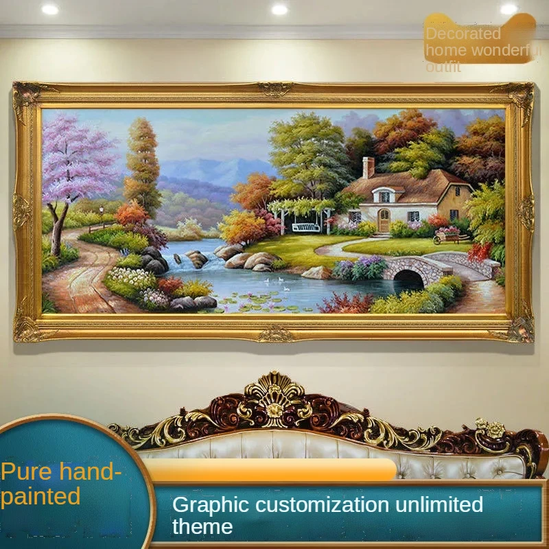 

2022 New Year Home European and American Decoration Style Interior Painting Home Living Room Bedroom Wall Painting