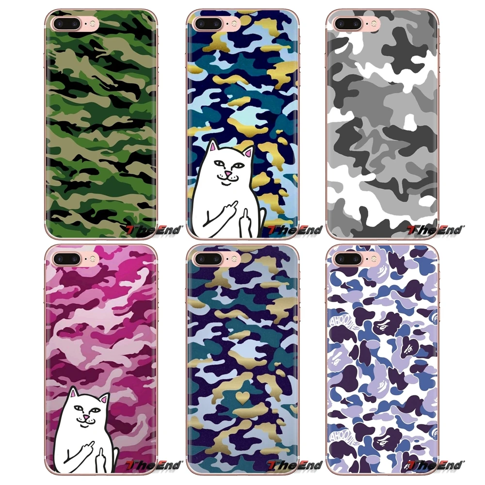 Мягкий прозрачный чехол чехлы камуфляжная Обложка для iPod Touch Apple iPhone 4 4S 5 5S SE 5C 6 6S 7 8