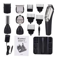 kemei km 5900 rechargeable hair clipper shaving machine beard trimmer eyebrow shaver electric razor mens grooming kit de aseo