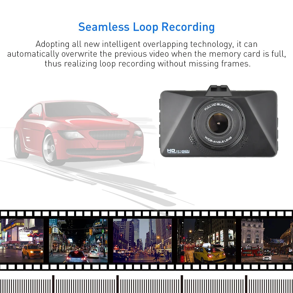 Автомобильный видеорегистратор AMPrime 3 &quotTFT циклическая запись ночного видения