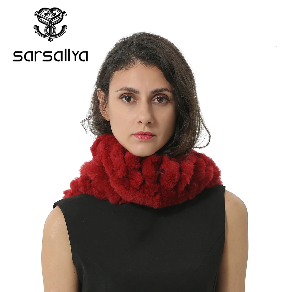 Женский шарф из натурального меха зимний модный кольцо для женщин теплые шарфы с