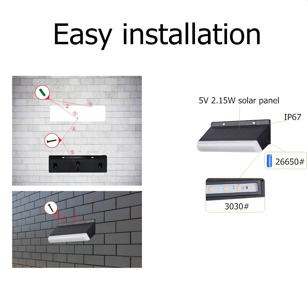 Солнечный настенный светильник с новой уникальной технологией рассеивания