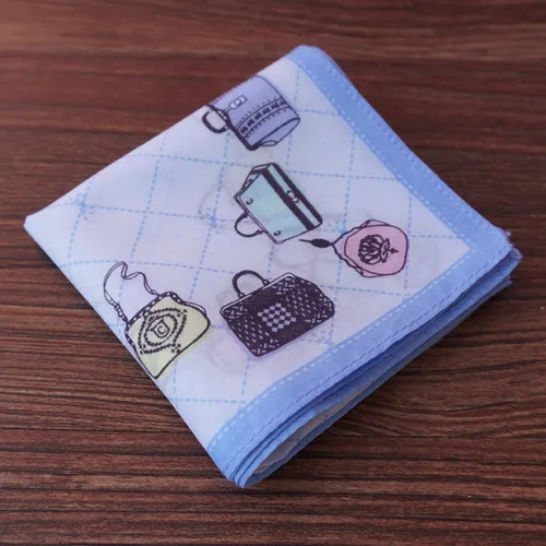 Handkerchiefs Women Cotton High Quality Soft Funny Printed Plaid Various Color Casual Ladies Pocket Square Elegant Chic Trendy - Цвет: 32