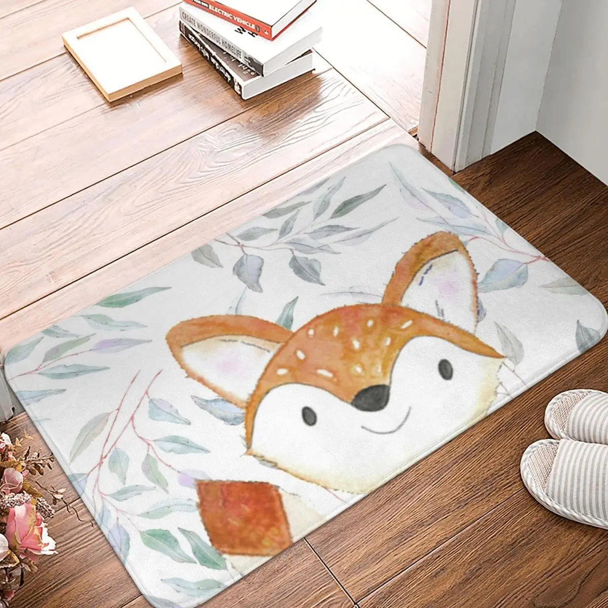 

Коврик для ванной Little Fox In The Forest, нескользящий коврик, моющийся, для входа в гостиную, дома, ванной, прихожей