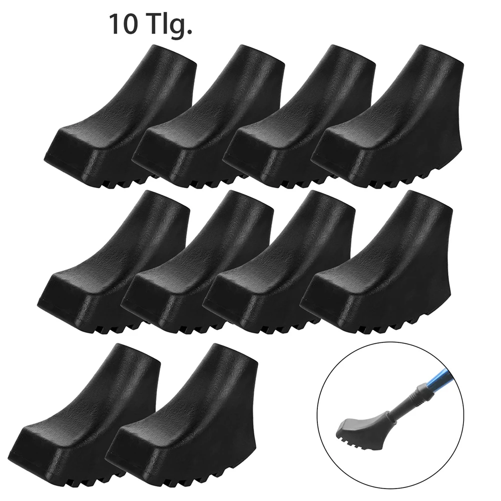

10Pcs Durable Rubber Tips Feet Replacements Set for Trekking Poles Non-slip Wear-resistant Foot Cover Outdoor Hiking Accessories