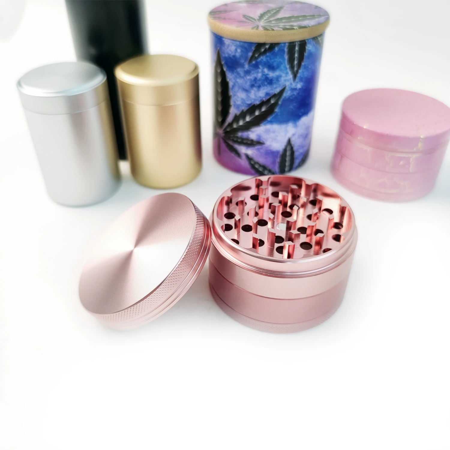 40mm 1.57 Inch Pink Weed Grinder Herb Grass Tobacco Spice Magnetic Crusher Mlynek Smoking Pipes Accessories | Дом и сад