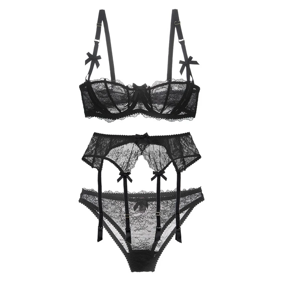 

3 комплекта, ультратонкий прозрачный кружевной бюстгальтер без подушечек