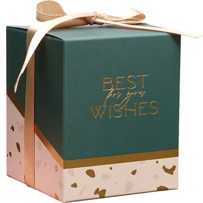 

Креативная ЛУЧШАЯ ПОДАРОЧНАЯ КОРОБКА Wishs, из крафт-бумаги, для самостоятельной сборки, конфеты, милая Праздничная фотография