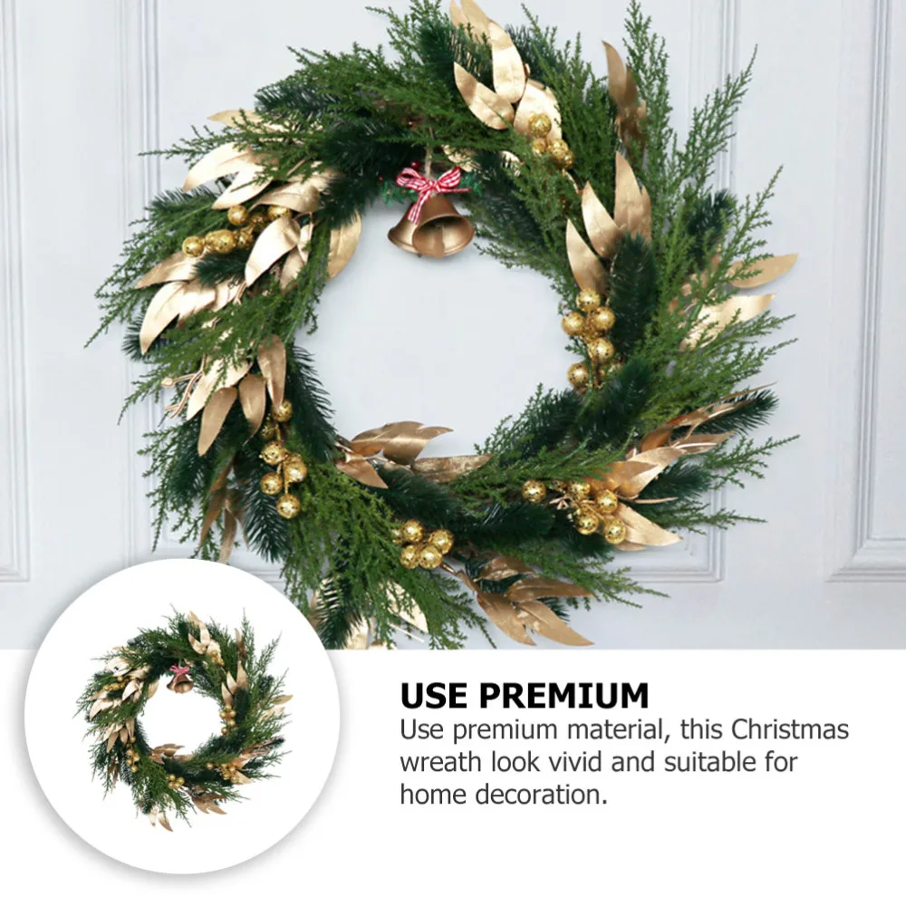

1Pc Christmas Home Mall Pendant Creative Hanging Decor Delicate Wreath Green