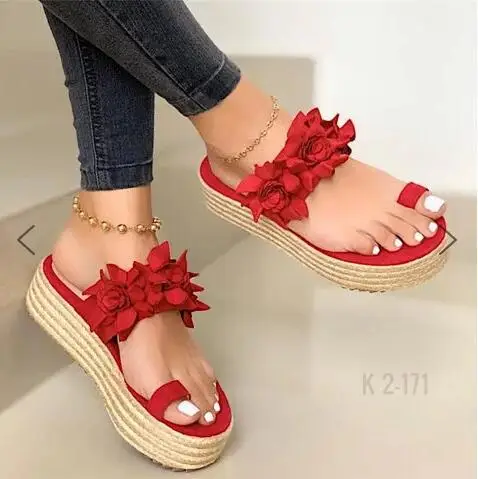 

2020 Women Summer Slippers High Heel Sandals Outdoor Shoes Linge Fashion Open Toe Square Head Solid Color Plus