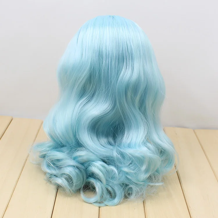 Для куклы Blyth ледяной парик с куполом, золотистые фиолетовые серые волосы, белый натуральный загар темно-супер черный парик для волос, игрушка подарок для девочек