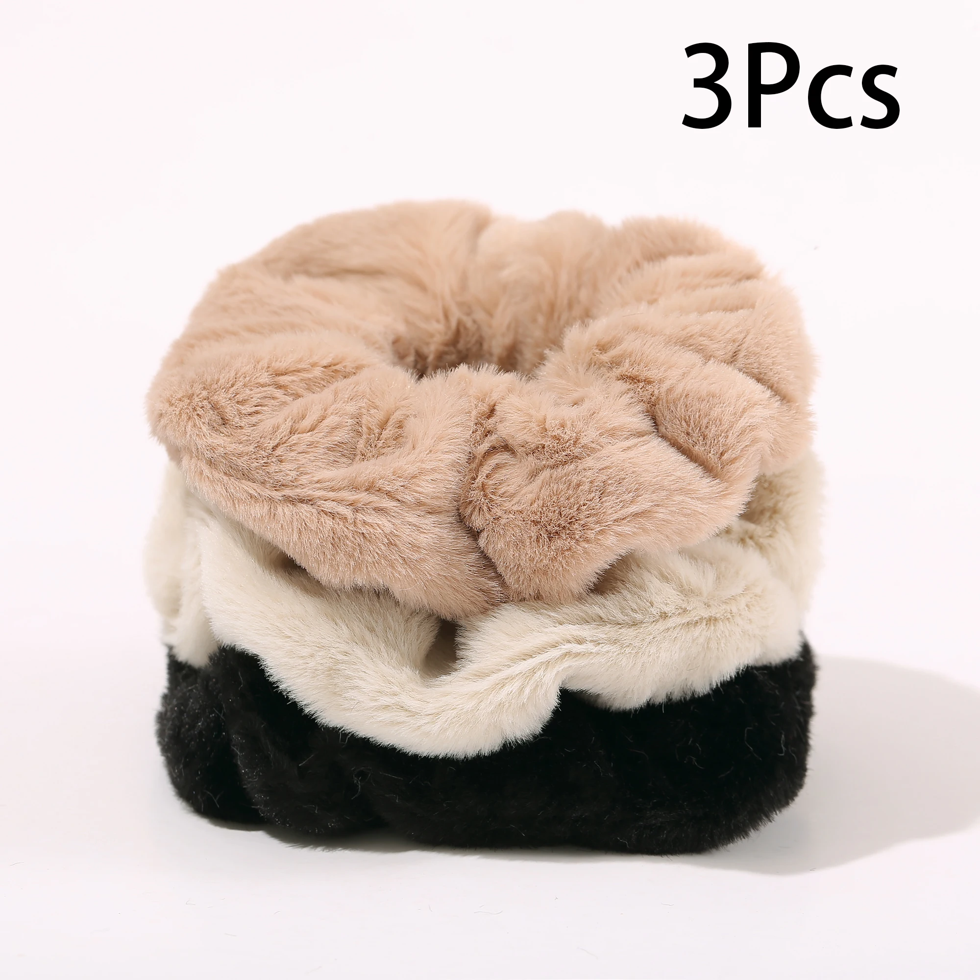 

3Pcs/Set Winter Soft Hair Scrunchies Plush Elastic Hair Band Women Girls Ponytail Holder Casual Rubber Band Hair Accessories