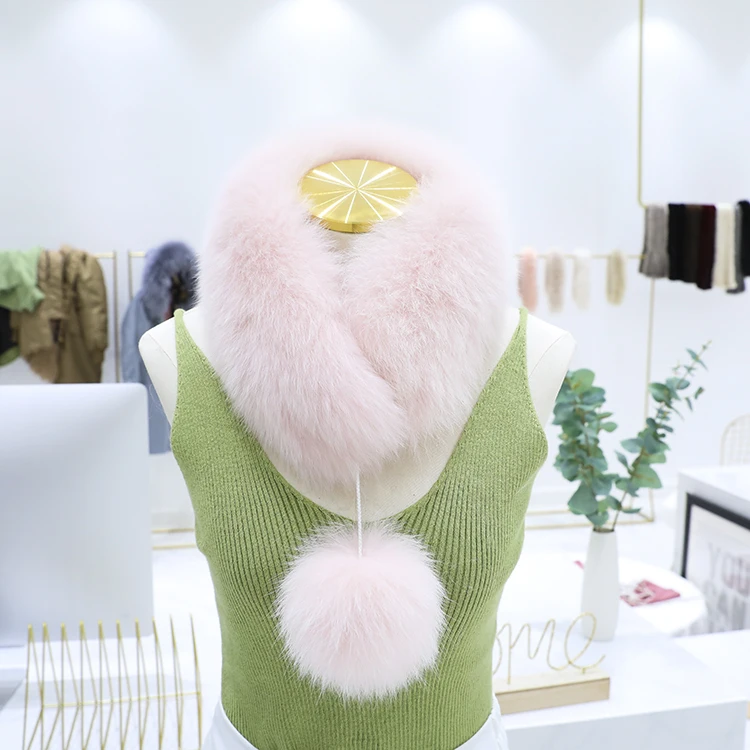 Новинка 2020 шарф из лисьего меха женский воротник роскошный натурального 7 цветов