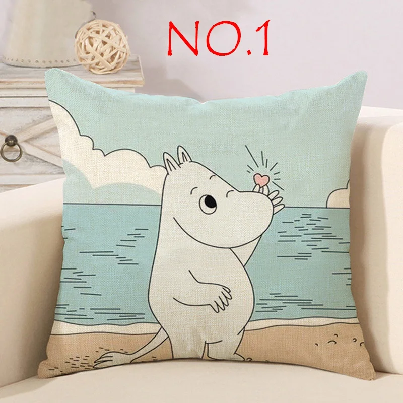 

Cartoons Peach Throw Pillow Cases Car Sofa Linen Pillowcase Bedroom Decorative Cushion Cover Anime Hippo Body Pillow Home Decor