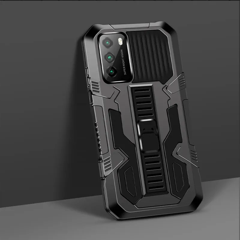 

For Xiaomi Poco M3 X3 NFC Case Anti-Knock Hybrid Armor Stand Back Cover For Mi Pocophone F3 M2 PocoX3 X3 GT Bracket Cases Fundas