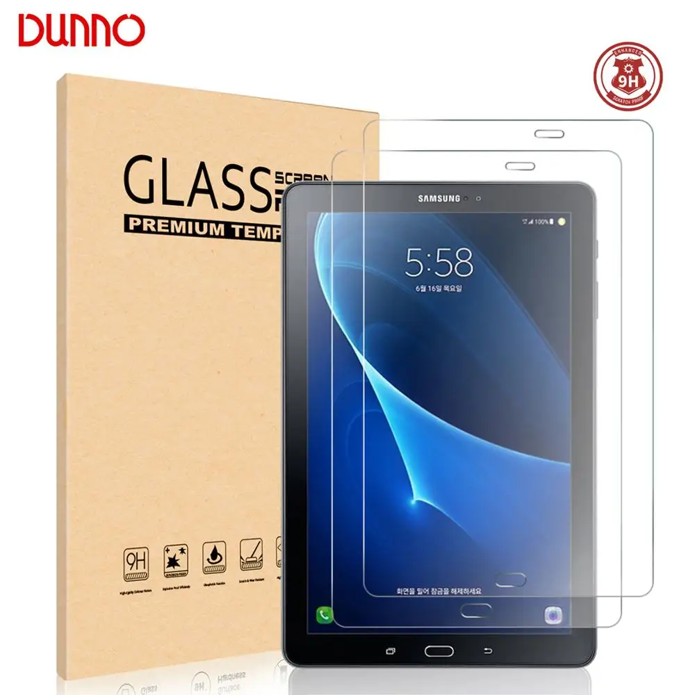 2pcs tempered glass protective film for 2016 samsung galaxy tab a 10 1 sm t580 t585 t587 screen protector glass protection free global shipping