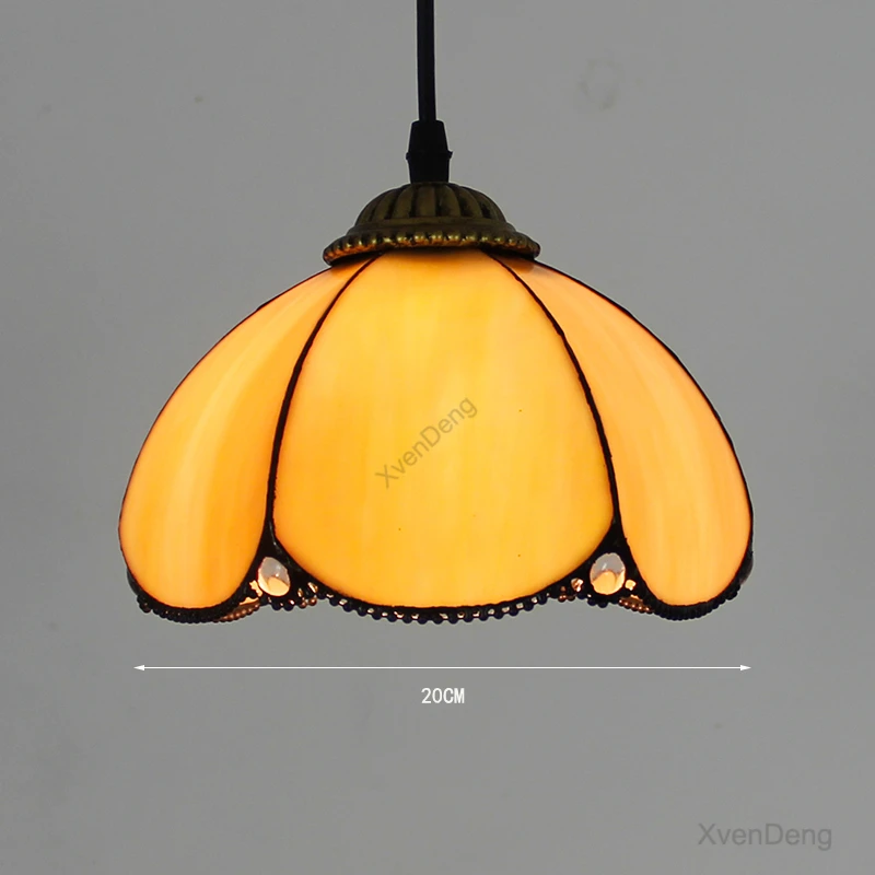 Tiffany витражное Стекло подвесной светильник с Винтаж Средиземноморский барокко