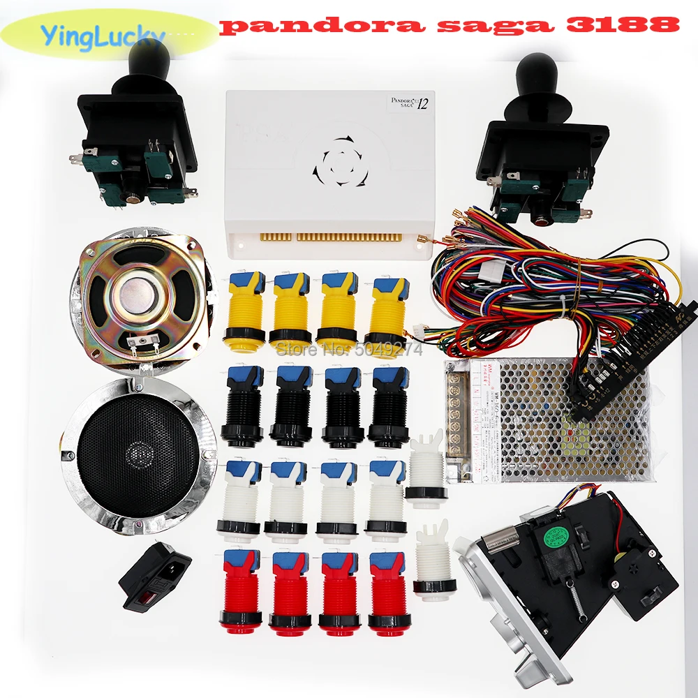 Jamma arcade box kit Pandora saga 3188 in 1 jamma  American joystick happ button arcade cabinet entertainment accessories