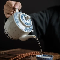 large tea infuser vintage kung fu teapot ceramic chinese household kettle water printing juego de te table supplies ed50ch