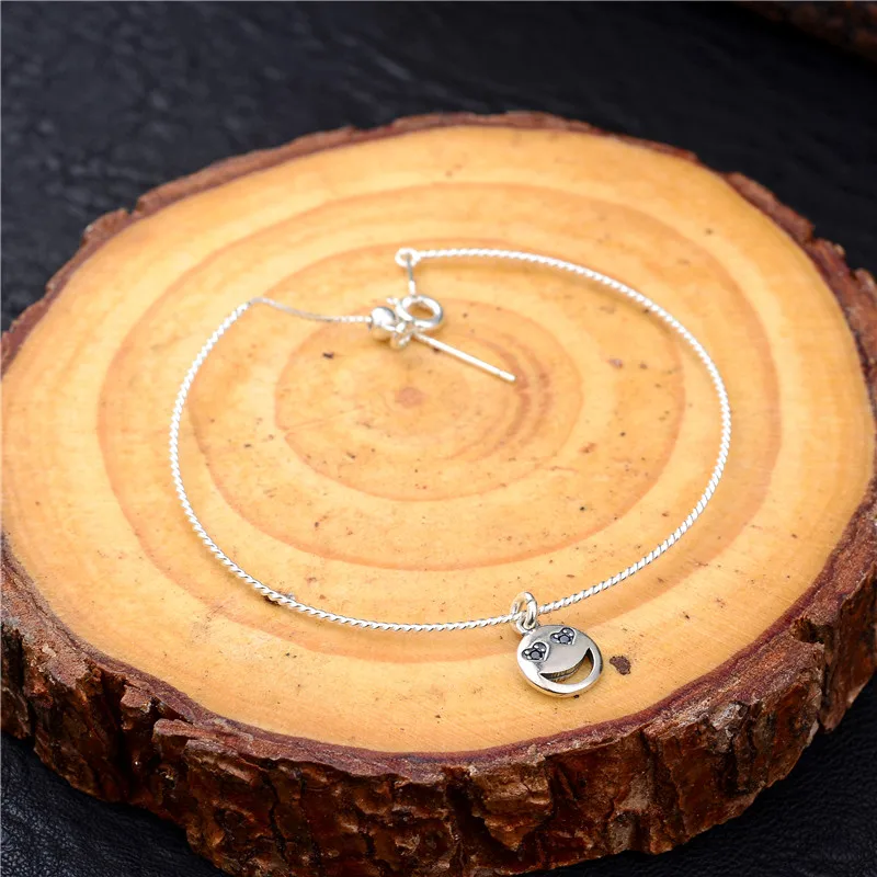 Модные серебряные ювелирные изделия смайлик кулон 100% стерлингового серебра 925