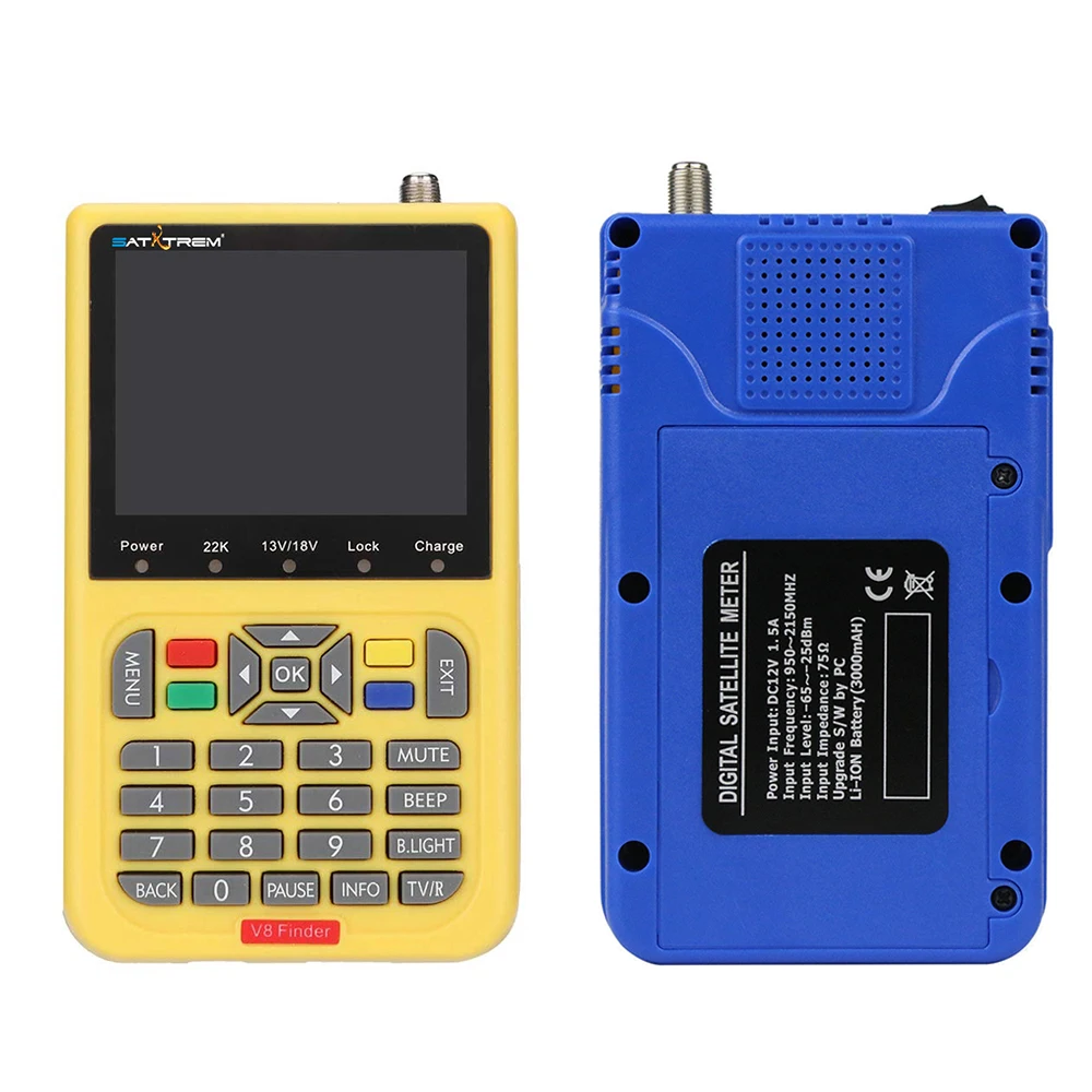 SATXTREM V8 Finder DVB S2 спутниковый Satfinder HEVC 265 Спутниковое метр детектор Full HD СБ PK freesat