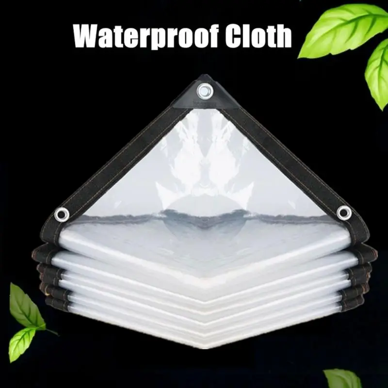 

Transparent Rainproof Shade Cloth Tarpaulin Lightweight Waterproof Tarp Cover Tent Shelter Plastic Film Greenhouse Plant Tent