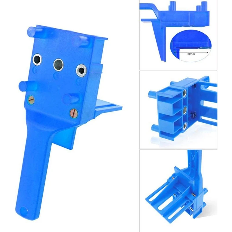 

8Pcs Woodworking Dowel Jig Pocket Hole Jig Wood Drilling Doweling Hole Saw Kit Dowel Pins Drill Bits