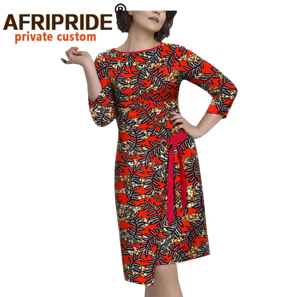 Африканская мода весна и осень платье для женщин AFRIPRIDE три четверти рукав до