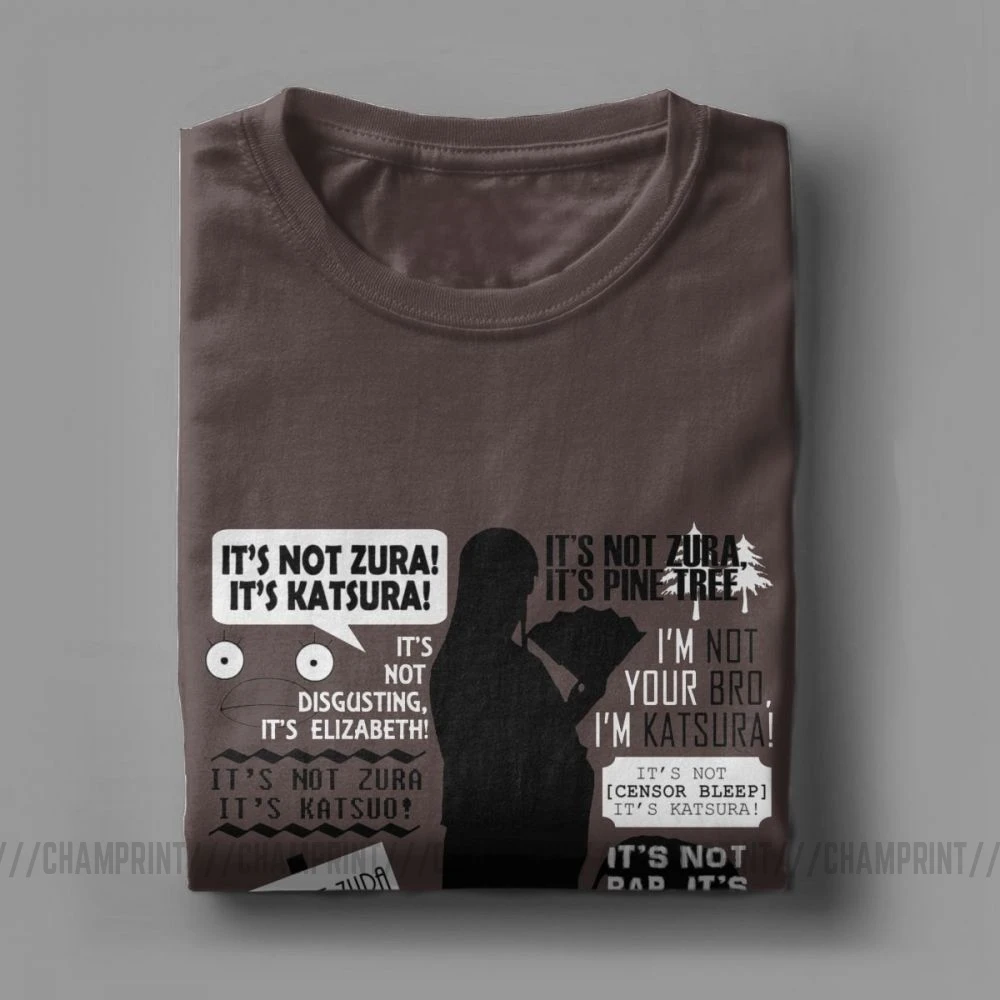 Мужская футболка с круглым вырезом гинтама катсура Котаро новая из чистого