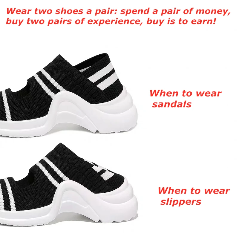 

Women's sandals and slippers 2020 new Harajuku wind shoes summer comfortable thick bottom flat bottom flying woven female shoes