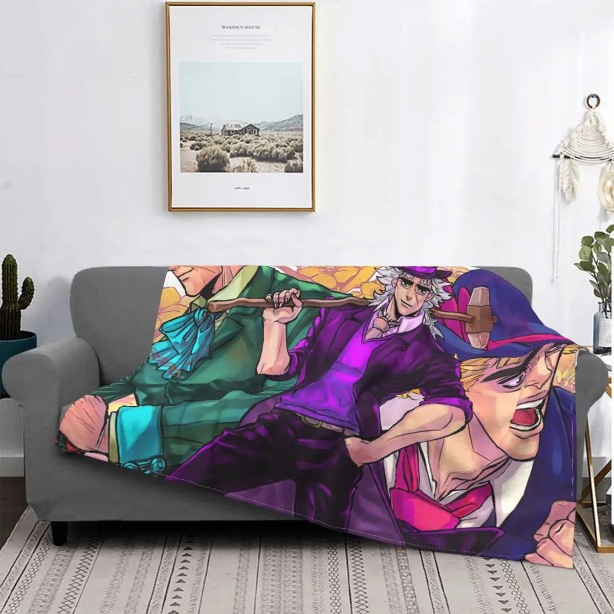 

Мягкие одеяла с рисунком из аниме Speedwagon Robert одеяла фланелевые, зимнее приключение Джоджо, пледы для постельного белья, Дорожный Коврик