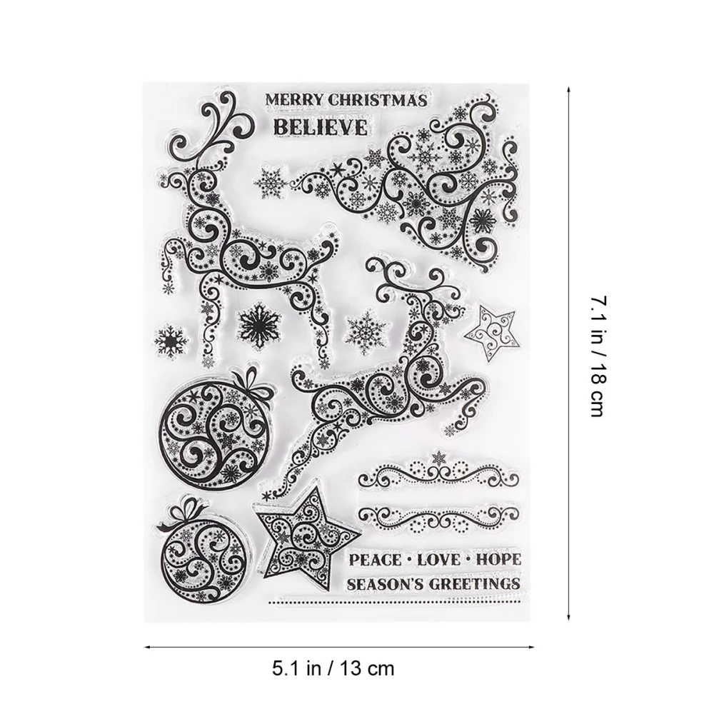 2 шт. Рождественский прозрачный штамп Prime многоразовые Скрапбукинг уплотнения