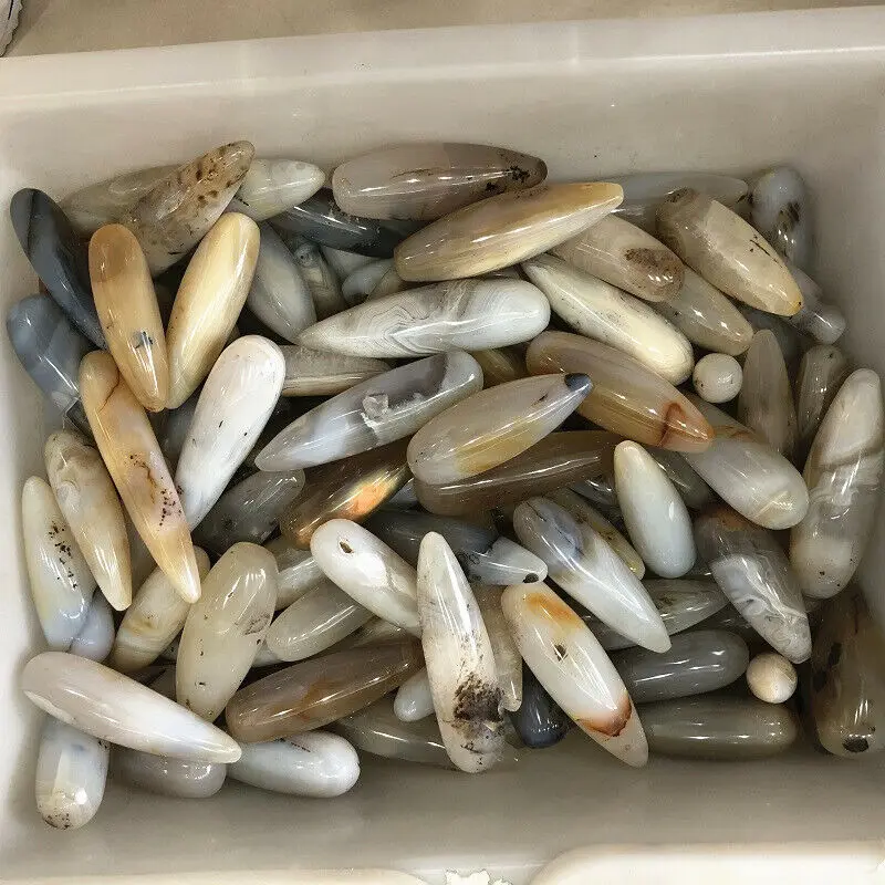 Прямая поставка 85 100 мм Натуральная Агатовая Массажная палка Терапия лечебные