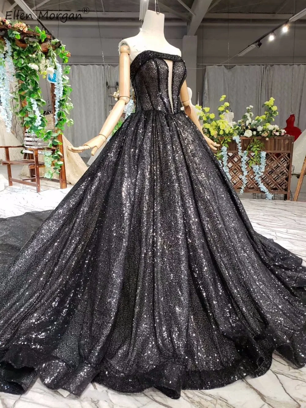 Сексуальные черные блестящие бальные платья Сладкие 16 15 пышные Miss элегантные без рукавов со шнуровкой со шлейфом