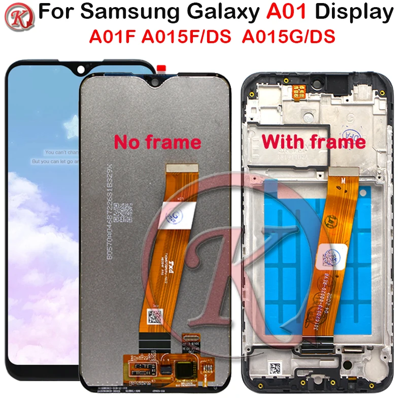 Для Samsung Galaxy A01 A015 ЖК дисплей дигитайзер с рамкой сенсорный экран в сборе для A015F