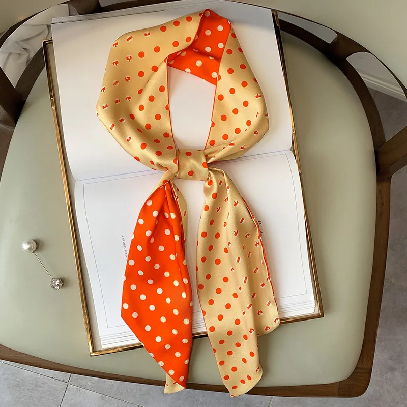 

New Arrival 2020 Fashion Silk Scarf Women Scarves Office Lady Cachecol High Quality Foulard Femme Bag Tie Bandana Hijab