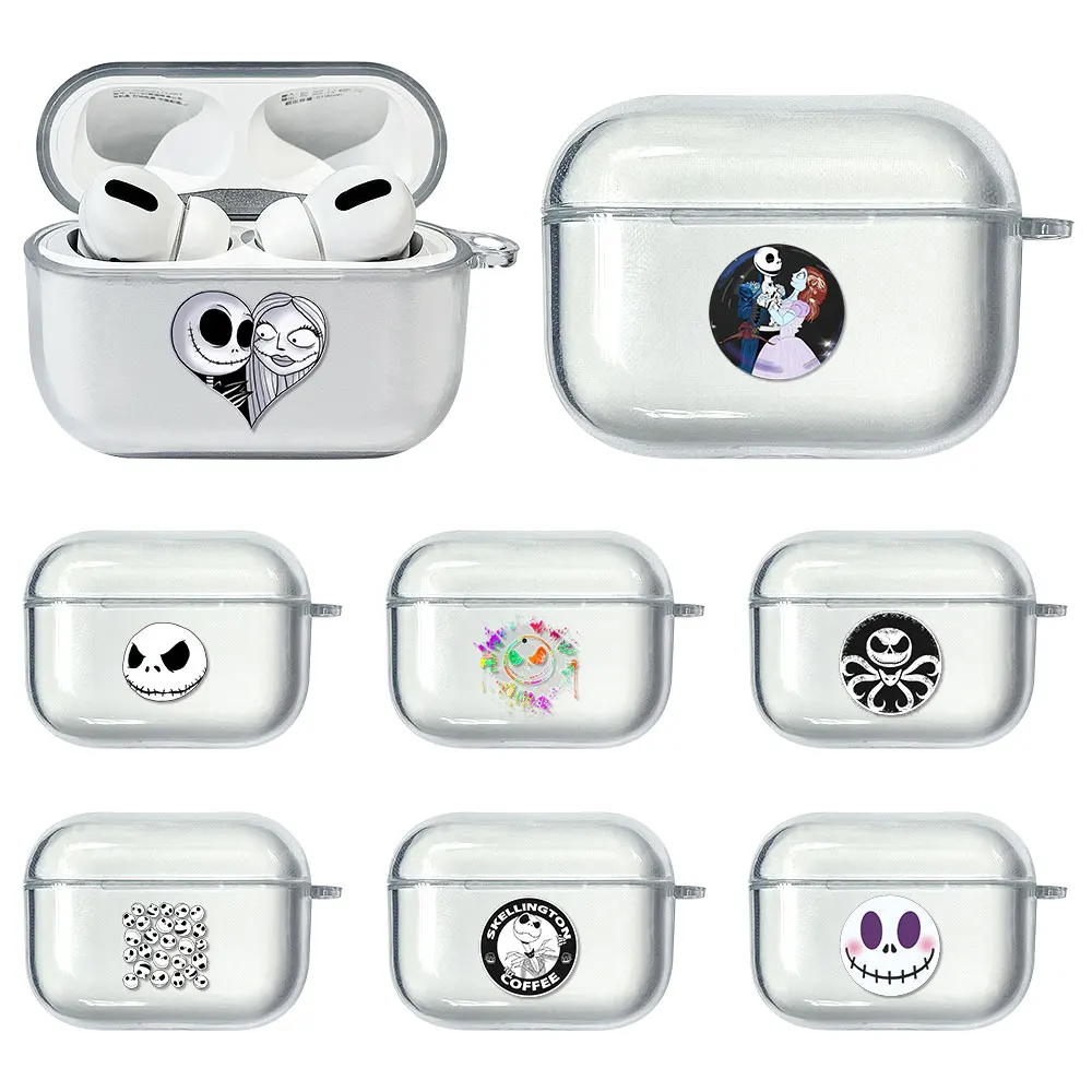 

Jack Skellington Transparent Cover Case For Apple AirPods Pro Soft TPU Bluetooth Earphone Charging for AirPods 3 Box Casing