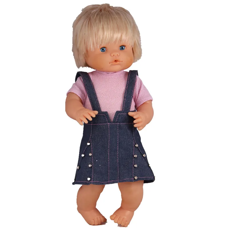 Фиолетовый Одежда для кукол подходит 41 см Nenuco кукла Nenuco y su Hermanita Nenuco Оригинальное Лейка милое платье для 16 дюймов Nenuco кукла - Цвет: Фиолетовый